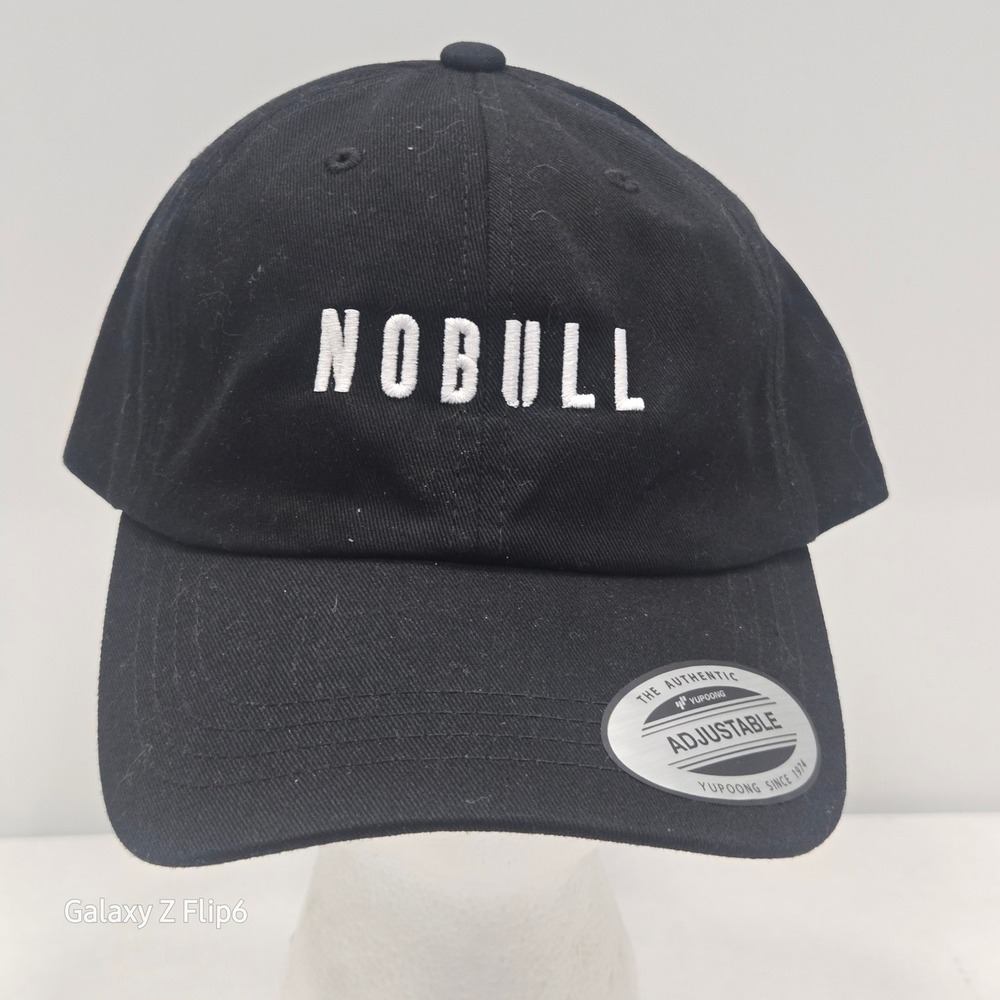 NOBULL Black Adjustable Dad Hat Yupoong Cotton Twill Training Baseball Cap